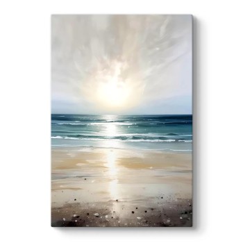 Πίνακας σε καμβά "Sunrise on the Beach" Megapap ψηφιακής εκτύπωσης 50x75x3εκ.