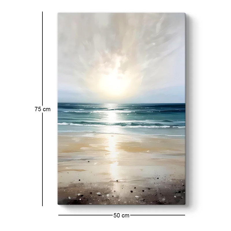 Πίνακας σε καμβά "Sunrise on the Beach" Megapap ψηφιακής εκτύπωσης 50x75x3εκ.