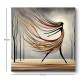 Πίνακας σε καμβά Abstract Woman Megapap ψηφιακής εκτύπωσης 60x60x3εκ.