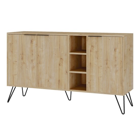 Μπουφές μελαμίνης Clara Megapap χρώμα φυσικό οξιάς 142x35,6x83εκ. Μπουφές μελαμίνης Clara Megapap χρώμα φυσικό οξιάς 142x35,6x83εκ.