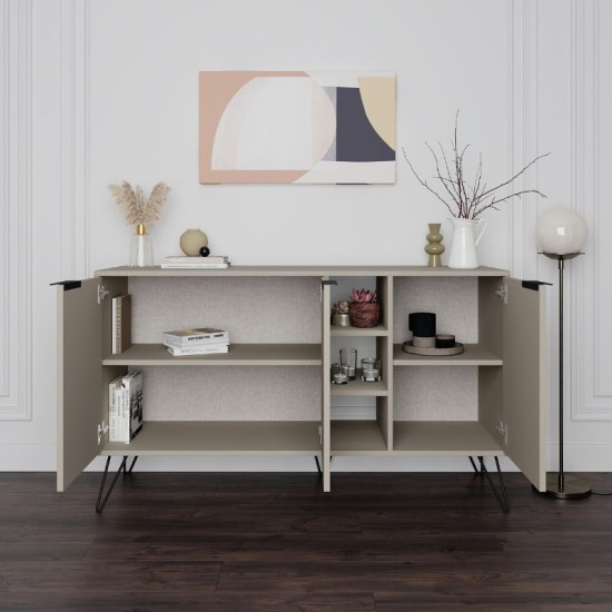 Μπουφές Clara Megapap χρώμα sandstone 142x35,6x83εκ. Μπουφές Clara Megapap χρώμα sandstone 142x35,6x83εκ.