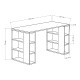 Γραφείο εργασίας Colmar Megapap από μελαμίνη χρώμα sapphire oak 140x60x75εκ