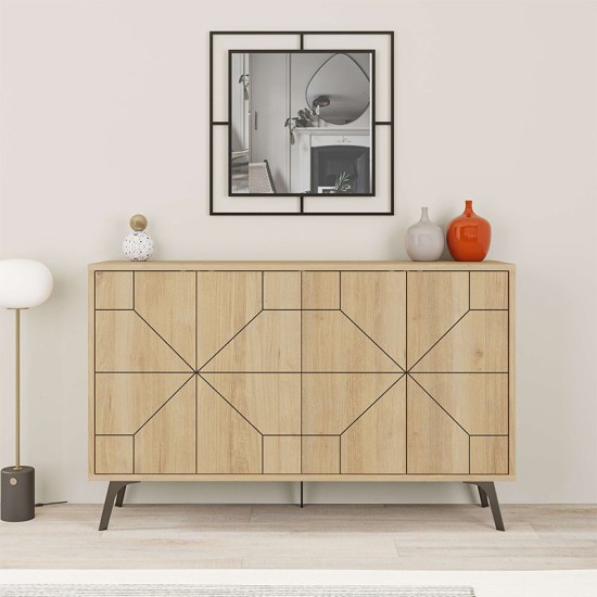 Μπουφές μελαμίνης Dune Megapap χρώμα φυσικό οξιάς 123x35x77,4εκ. Μπουφές μελαμίνης Dune Megapap χρώμα φυσικό οξιάς 123x35x77,4εκ.