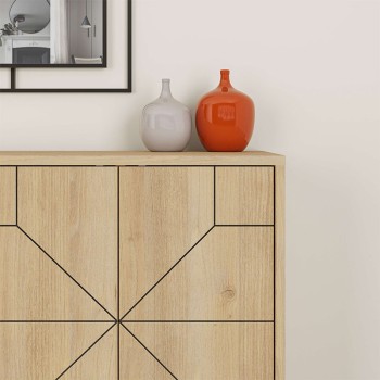 Μπουφές Dune Megapap χρώμα sapphire oak 123x35x77,4εκ.