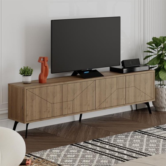 Έπιπλο τηλεόρασης Dune Megapap χρώμα ανοιχτό καρυδί 180x29,6x50εκ. Έπιπλο τηλεόρασης Dune Megapap χρώμα ανοιχτό καρυδί 180x29,6x50εκ.