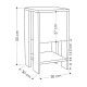 Κομοδίνο Ema Megapap χρώμα sapphire oak - λευκό 30x30x55εκ.