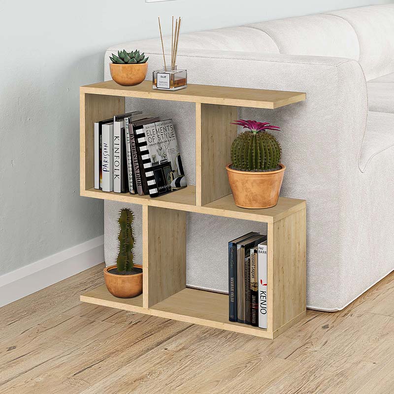 Βοηθητικό τραπεζάκι Homemania Megapap χρώμα sapphire oak 60x20x60εκ.