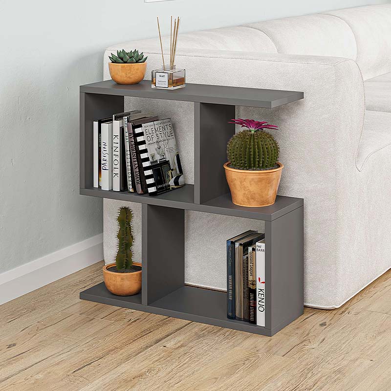 Βοηθητικό τραπεζάκι Homemania Megapap χρώμα ανθρακί 60x20x60εκ.