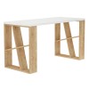 Γραφείο εργασίας Honey Megapap χρώμα λευκό - sapphire oak 137x60x75εκ