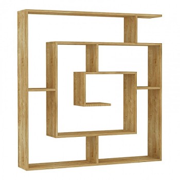 Βιβλιοθήκη Labirent Megapap χρώμα sapphire oak 125x22x129εκ.