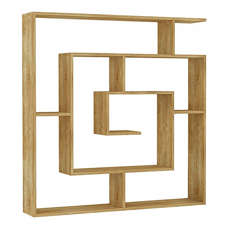 Βιβλιοθήκη Labirent Megapap χρώμα sapphire oak 125x22x129εκ.