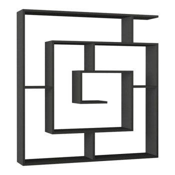 Βιβλιοθήκη Labirent Megapap χρώμα ανθρακί 125x22x129εκ.
