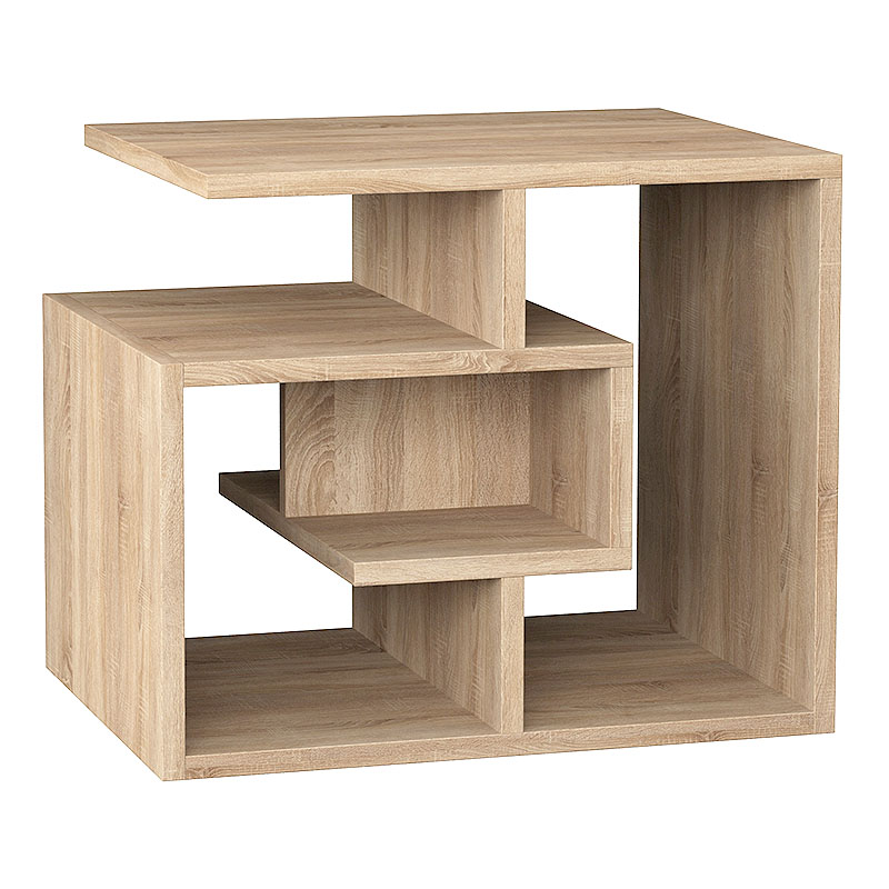 Βοηθητικό τραπεζάκι Labirent Megapap χρώμα sapphire oak 54x40x45εκ.