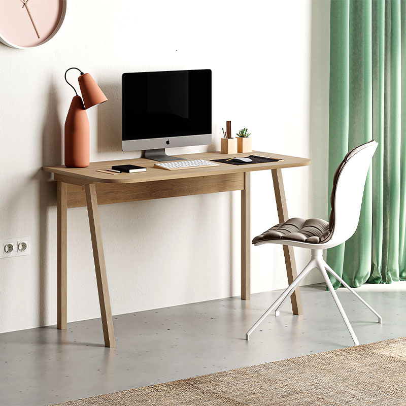 Γραφείο εργασίας Luton Megapap χρώμα sapphire oak 120x60x75εκ.