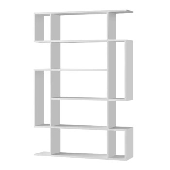 Βιβλιοθήκη Mito Megapap χρώμα λευκό 108x25x161εκ.