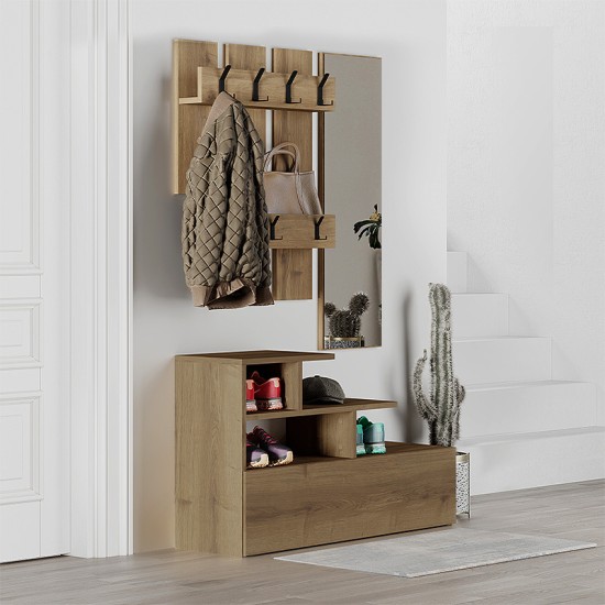 Έπιπλο εισόδου Vesty Megapap χρώμα ανοιχτό καρυδί 100x30x61εκ. Έπιπλο εισόδου Vesty Megapap χρώμα ανοιχτό καρυδί 100x30x61εκ.