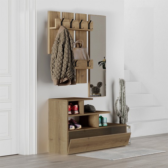 Έπιπλο εισόδου Vesty Megapap χρώμα ανοιχτό καρυδί 100x30x61εκ. Έπιπλο εισόδου Vesty Megapap χρώμα ανοιχτό καρυδί 100x30x61εκ.