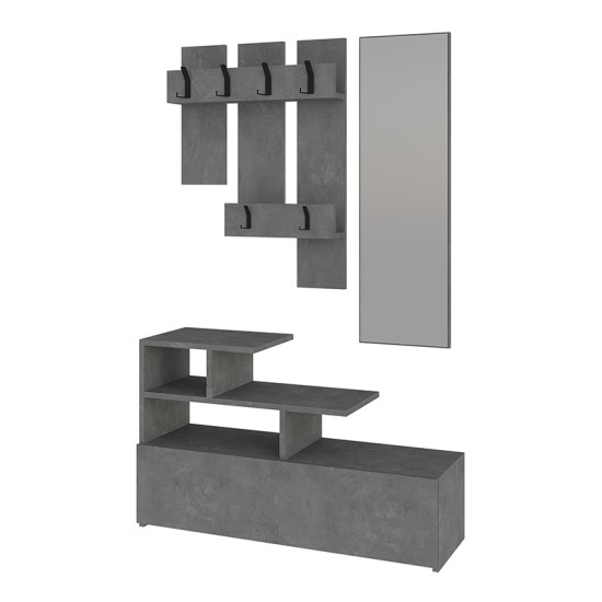 Έπιπλο εισόδου Vesty Megapap χρώμα γκρι ρετρό 100x30x61εκ. Έπιπλο εισόδου Vesty Megapap χρώμα γκρι ρετρό 100x30x61εκ.