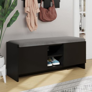 Παπουτσοθήκη Zulla Megapap χρώμα μαύρο 110x37x43εκ.