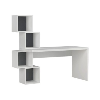 Γραφείο εργασίας Balance Megapap χρώμα λευκό 153,5x60x140εκ