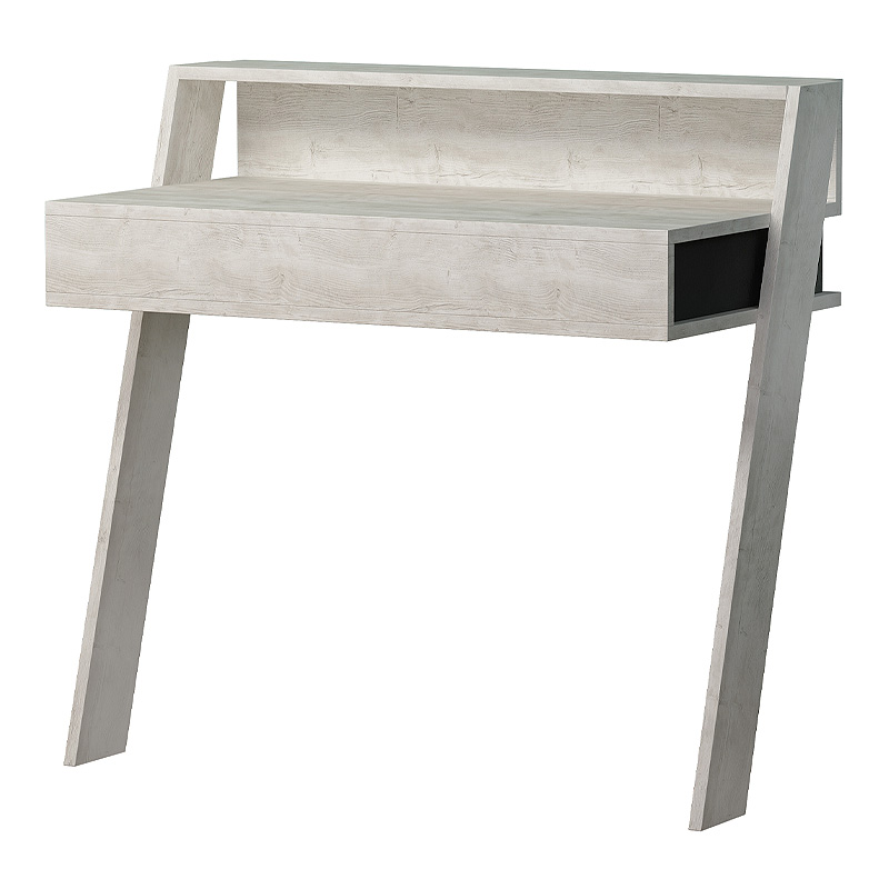 Γραφείο εργασίας Cowork Megapap χρώμα λευκό αντικέ 94x50x91εκ.