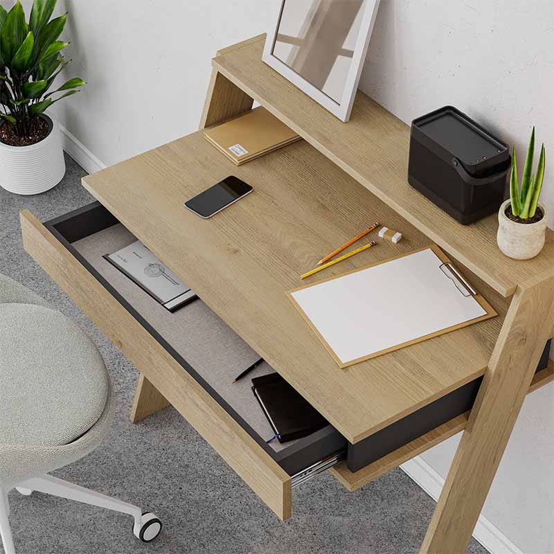 Γραφείο εργασίας Cowork Megapap χρώμα sapphire oak 94x50x91εκ.
