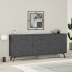 Μπουφές μελαμίνης Dune Megapap χρώμα ανθρακί 184x35x77,4εκ. Μπουφές μελαμίνης Dune Megapap χρώμα ανθρακί 184x35x77,4εκ.