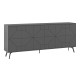 Μπουφές μελαμίνης Dune Megapap χρώμα ανθρακί 184x35x77,4εκ. Μπουφές μελαμίνης Dune Megapap χρώμα ανθρακί 184x35x77,4εκ.