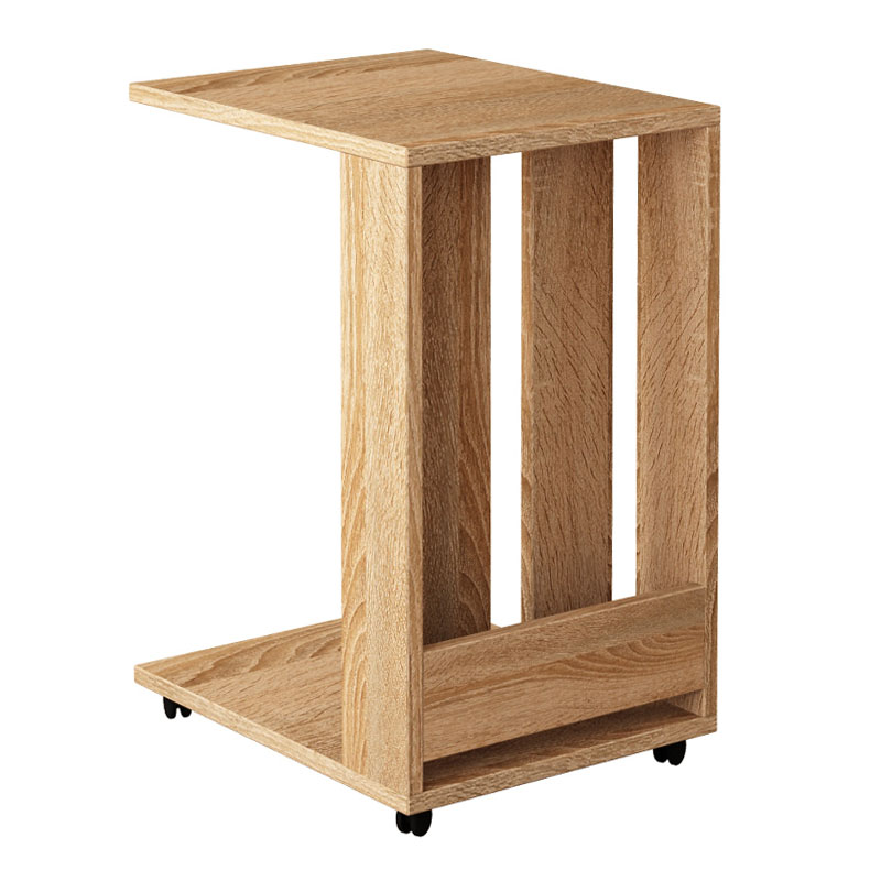 Τραπεζάκι βοηθητικό Edi Megapap χρώμα sapphire oak 37x45x60εκ.