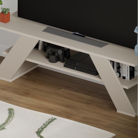 Έπιπλο τηλεόρασης Farfalla Megapap χρώμα sandstone 120x33,5x40εκ. Έπιπλο τηλεόρασης Farfalla Megapap χρώμα sandstone 120x33,5x40εκ.