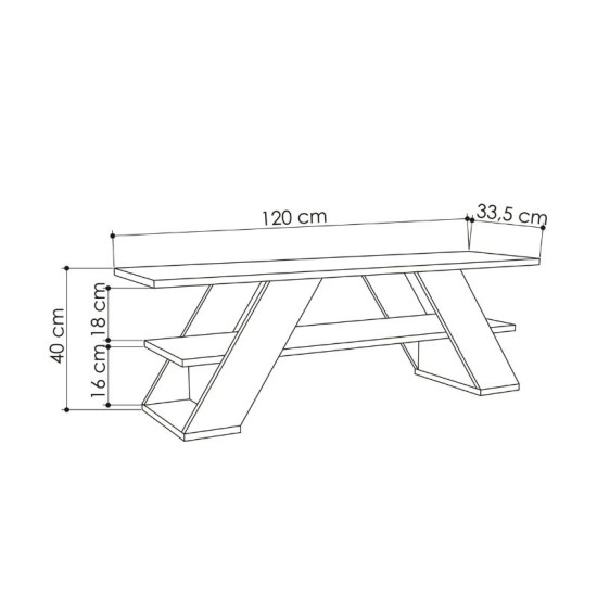 Έπιπλο τηλεόρασης Farfalla Megapap χρώμα sandstone 120x33,5x40εκ. Έπιπλο τηλεόρασης Farfalla Megapap χρώμα sandstone 120x33,5x40εκ.