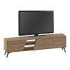Έπιπλο τηλεόρασης Fiona Megapap χρώμα ανοιχτό καρυδί 180x35,6x48εκ.
