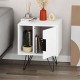 Κομοδίνο μελαμίνης Glynn Megapap χρώμα λευκό 50,2x44,6x60εκ. Κομοδίνο μελαμίνης Glynn Megapap χρώμα λευκό 50,2x44,6x60εκ.