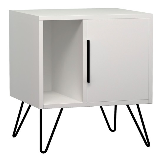 Κομοδίνο μελαμίνης Glynn Megapap χρώμα λευκό 50,2x44,6x60εκ. Κομοδίνο μελαμίνης Glynn Megapap χρώμα λευκό 50,2x44,6x60εκ.