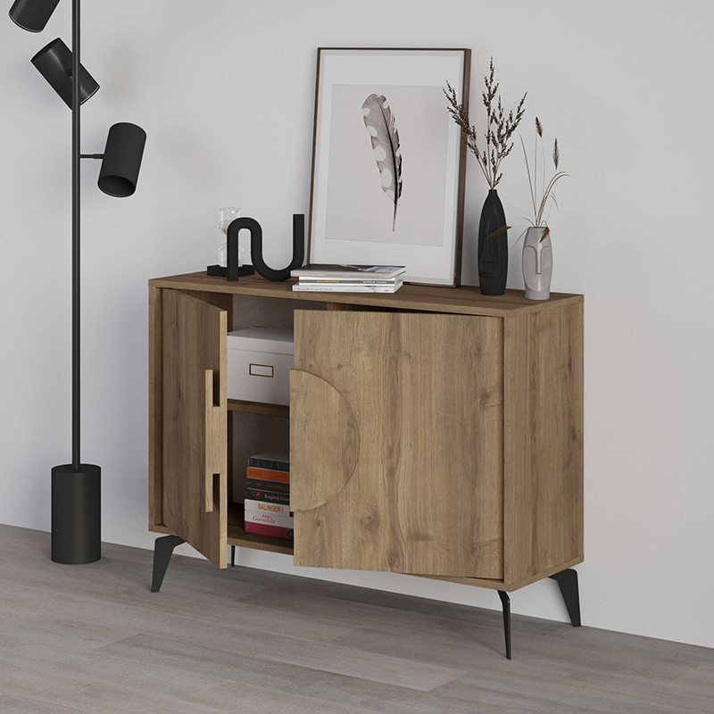 Μπουφές Gora Megapap χρώμα ανοιχτό καρυδί 110x35,6x82εκ.