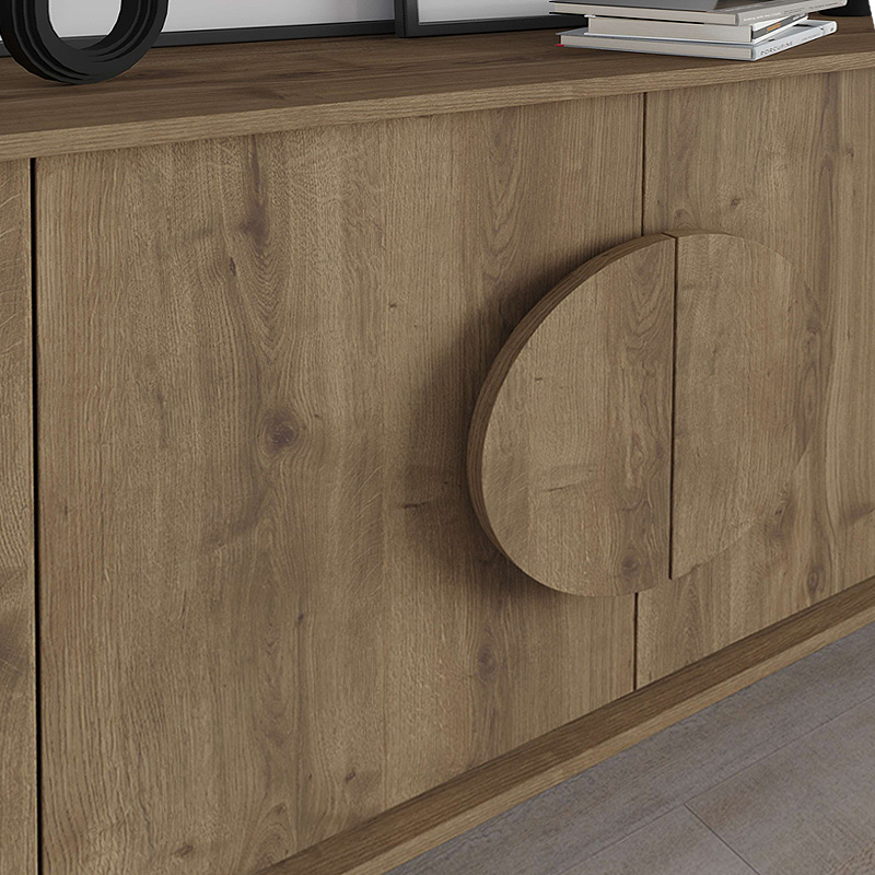 Μπουφές Gora Megapap χρώμα ανοιχτό καρυδί 180x35,6x82εκ.