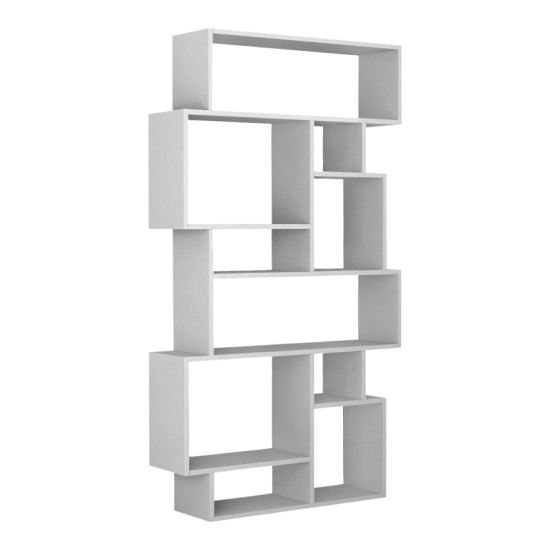 Βιβλιοθήκη μελαμίνης Karmato Megapap χρώμα λευκό 96x25,5x168,5εκ. Βιβλιοθήκη μελαμίνης Karmato Megapap χρώμα λευκό 96x25,5x168,5εκ.
