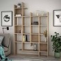 Βιβλιοθήκη Manco Megapap χρώμα sapphire oak 122x25,5x188εκ.