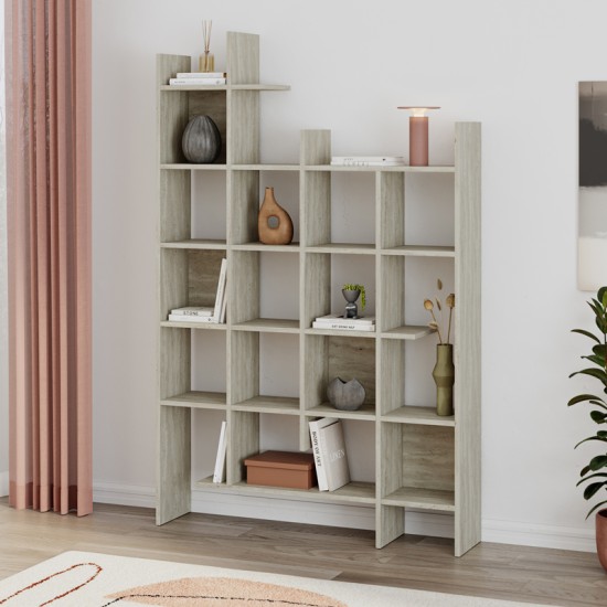 Βιβλιοθήκη Manco Megapap χρώμα travertine 122x25,5x188εκ. Βιβλιοθήκη Manco Megapap χρώμα travertine 122x25,5x188εκ.