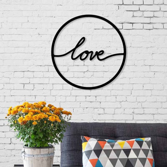 Διακοσμητικό τοίχου Love Megapap μεταλλικό χρώμα μαύρο 45x2x45εκ. Διακοσμητικό τοίχου Love Megapap μεταλλικό χρώμα μαύρο 45x2x45εκ.