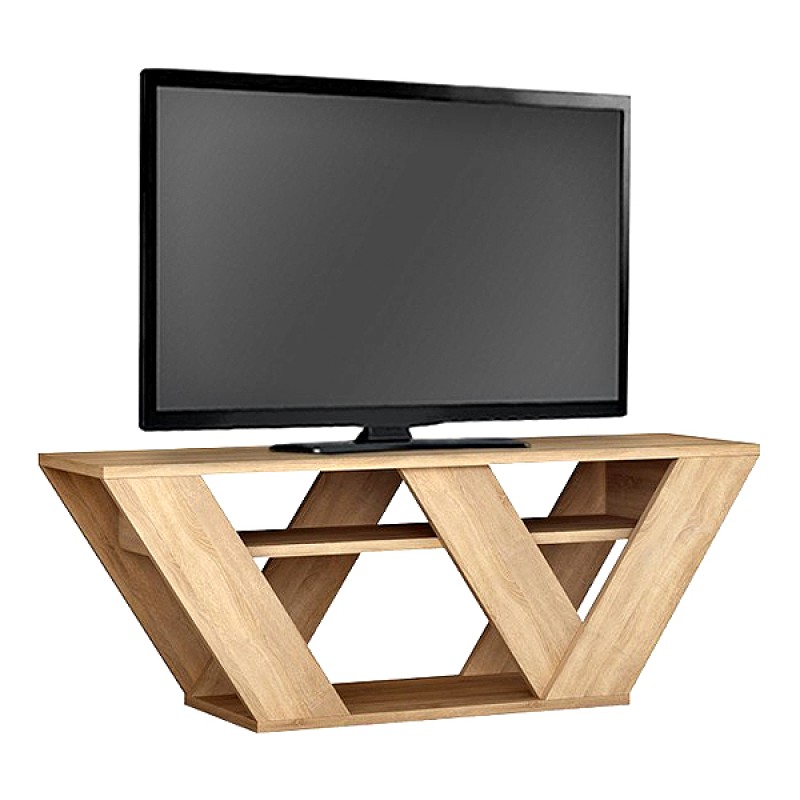 Έπιπλο τηλεόρασης Pipralla Megapap χρώμα sapphire oak 110x30x40εκ.