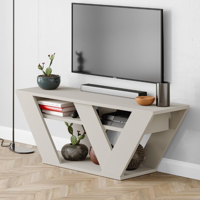 Έπιπλο τηλεόρασης Pipralla Megapap χρώμα sandstone 110x30x40εκ.