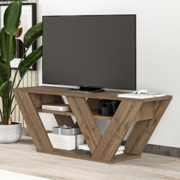 Έπιπλο τηλεόρασης Pipralla Megapap χρώμα ανοιχτό καρυδί 110x30x40εκ.