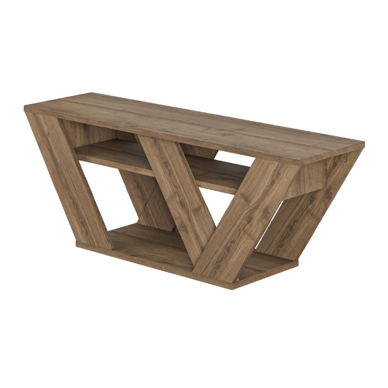 Έπιπλο τηλεόρασης Pipralla Megapap χρώμα ανοιχτό καρυδί 110x30x40εκ.