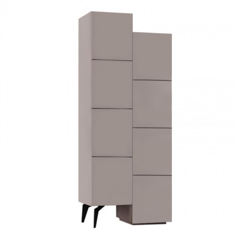 Ντουλάπι κουζίνας/μπάνιου - Παπουτσοθήκη Stair Megapap χρώμα ανοιχτή μόκα 62,2x37,4x156εκ.