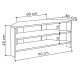 Έπιπλο τηλεόρασης γωνιακό Thales Megapap χρώμα black wood 110x36x45εκ. Έπιπλο τηλεόρασης γωνιακό Thales Megapap χρώμα black wood 110x36x45εκ.
