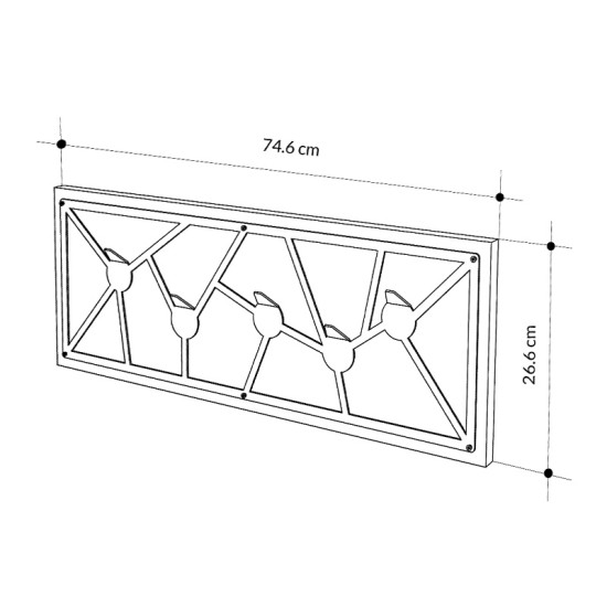 Κρεμάστρα τοίχου Trace Megapap χρώμα λευκό 74,6x1,8x26,6εκ. Κρεμάστρα τοίχου Trace Megapap χρώμα λευκό 74,6x1,8x26,6εκ.