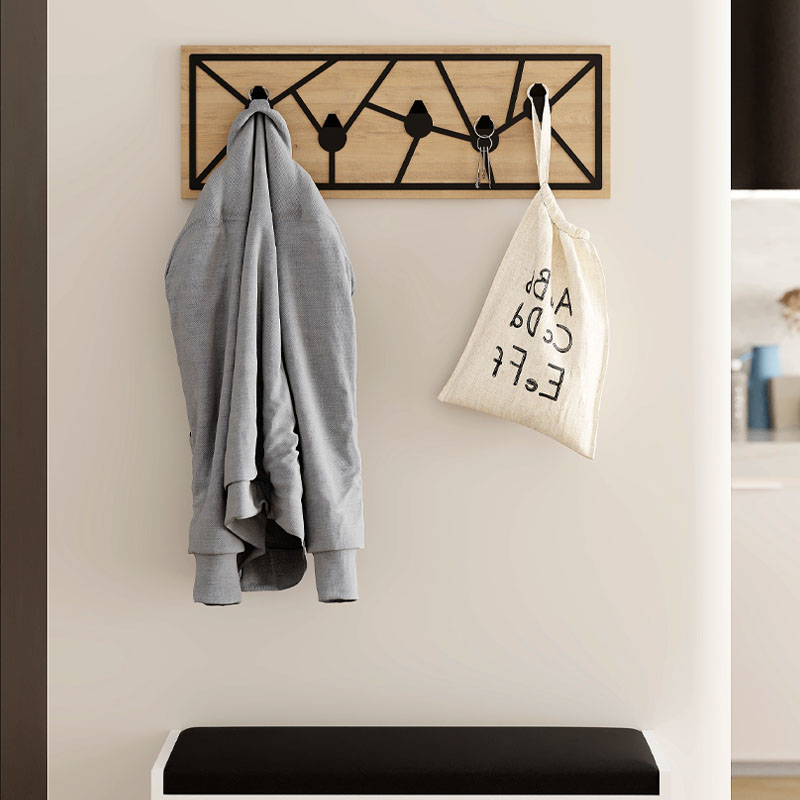 Κρεμάστρα τοίχου Trace Megapap χρώμα sapphire oak 74,6x1,8x26,6εκ.