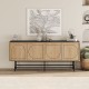 Μπουφές Joji Megapap χρώμα sapphire oak - silky black 186,8x40x77,6εκ. Μπουφές Joji Megapap χρώμα sapphire oak - silky black 186,8x40x77,6εκ.