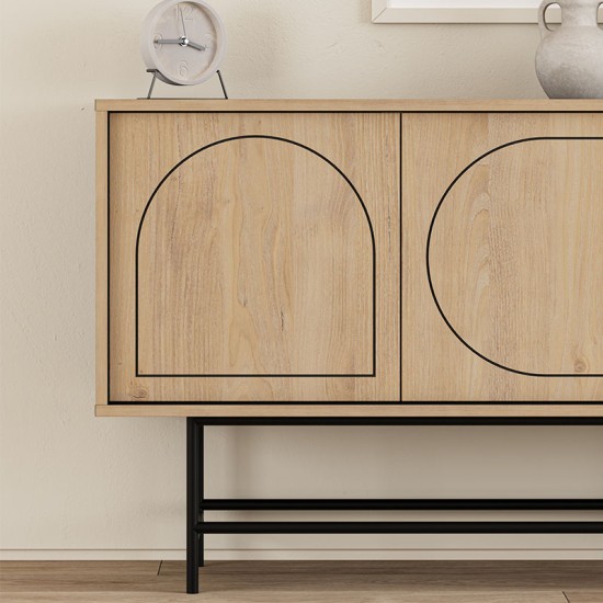 Μπουφές Joji Megapap χρώμα sapphire oak - silky black 186,8x40x77,6εκ. Μπουφές Joji Megapap χρώμα sapphire oak - silky black 186,8x40x77,6εκ.